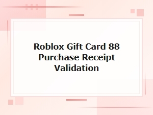 Confirm Your Roblox Gift Card Purchase Receipt